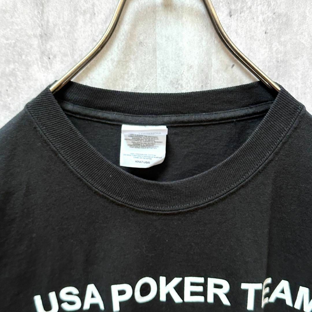 古着 PORT アメリカ Tシャツ 半袖 メンズ Lサイズ USA ブラック黒 メンズのトップス(Tシャツ/カットソー(半袖/袖なし))の商品写真