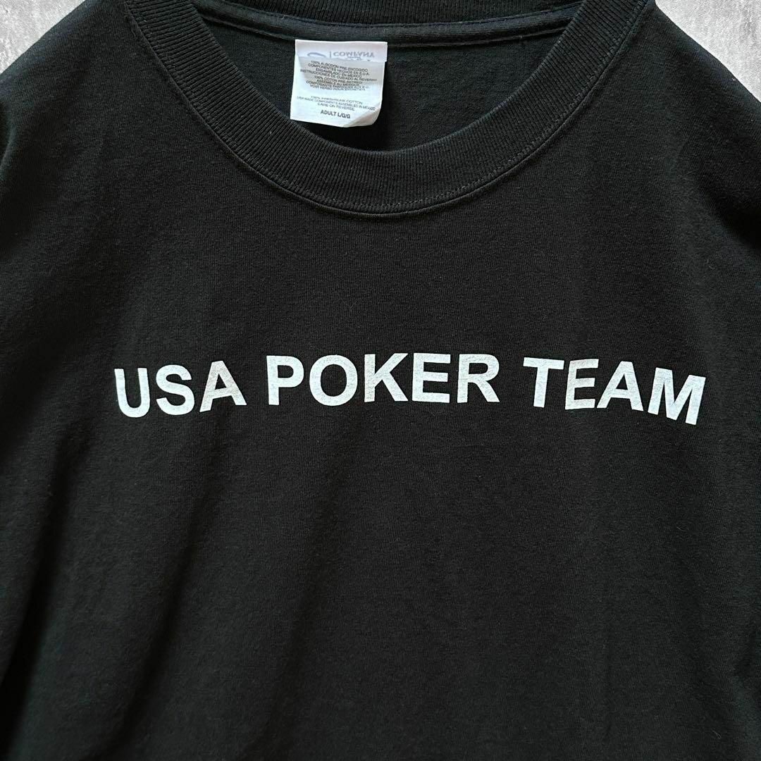 古着 PORT アメリカ Tシャツ 半袖 メンズ Lサイズ USA ブラック黒 メンズのトップス(Tシャツ/カットソー(半袖/袖なし))の商品写真