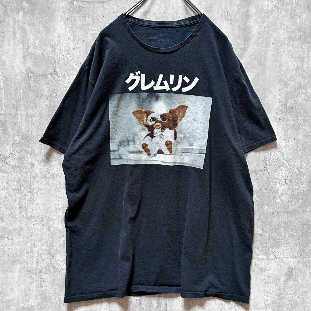 グレムリン 半袖Tシャツ メンズ 古着 2XLアメリカプリントブラック黒USA メンズのトップス(Tシャツ/カットソー(半袖/袖なし))の商品写真