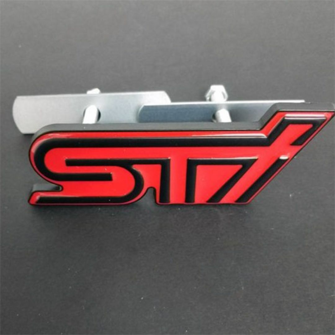 STI 3D 　フロントグリル用エンブレム　Black(黒）　1枚 自動車/バイクの自動車(車外アクセサリ)の商品写真