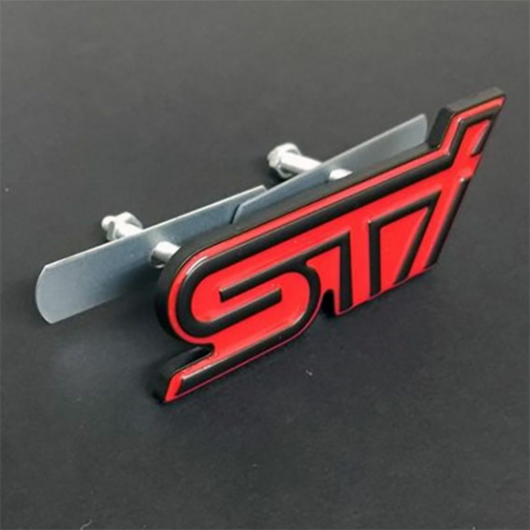 STI 3D 　フロントグリル用エンブレム　Black(黒）　1枚 自動車/バイクの自動車(車外アクセサリ)の商品写真