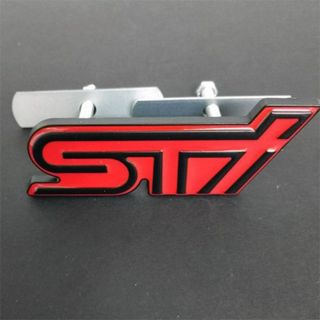 STI 3D 　フロントグリル用エンブレム　Black(黒）　1枚