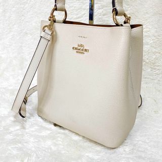 COACH - 【美品】　コーチ　スモールタウンバケット　ライトベージュ　ハンドバック　バケツ