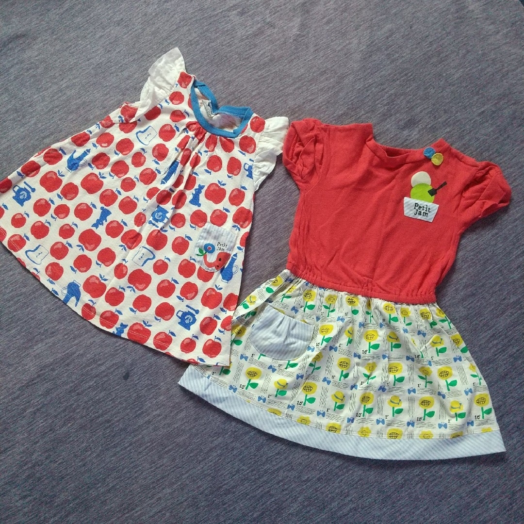 Petit jam(プチジャム)のグラグラ♥ワンピース&チュニック2枚セット キッズ/ベビー/マタニティのキッズ服女の子用(90cm~)(ワンピース)の商品写真