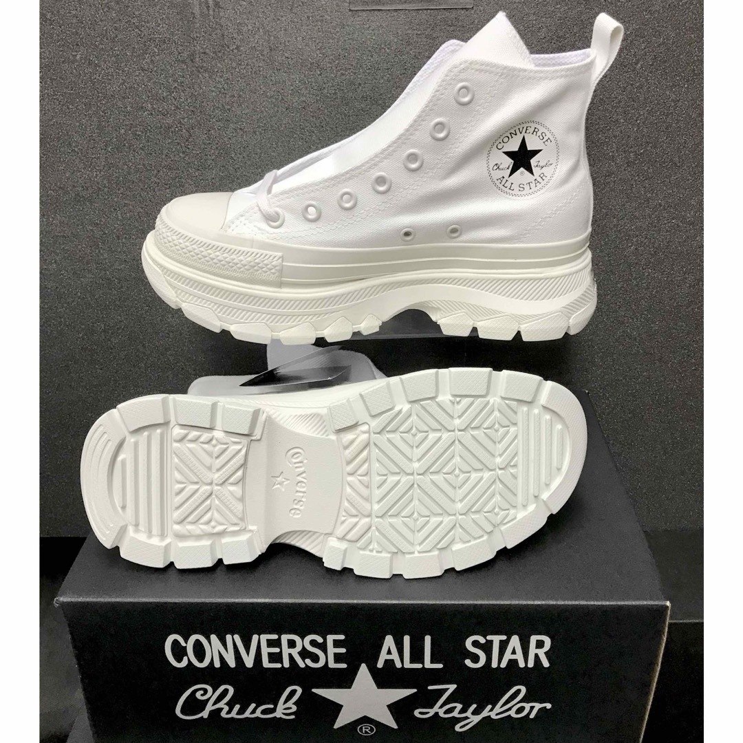 ALL STAR（CONVERSE）(オールスター)の✨新品✨コンバース オールスター トレックウェーブ MN ハイ ホワイト 厚底 メンズの靴/シューズ(スニーカー)の商品写真