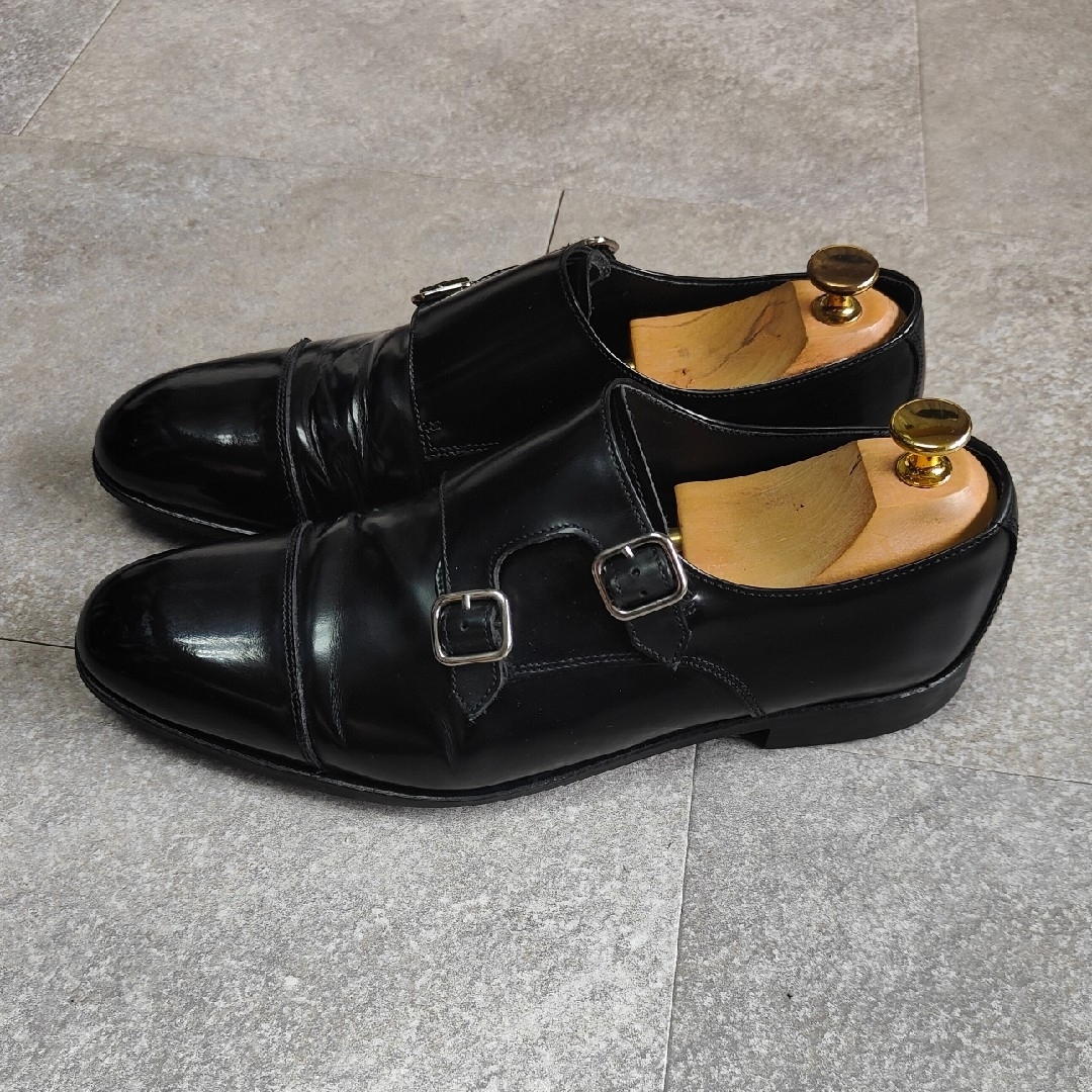 REGAL(リーガル)の【REGAL】リーガル ダブルモンクストラップ レザーシューズ ブラック メンズの靴/シューズ(ドレス/ビジネス)の商品写真