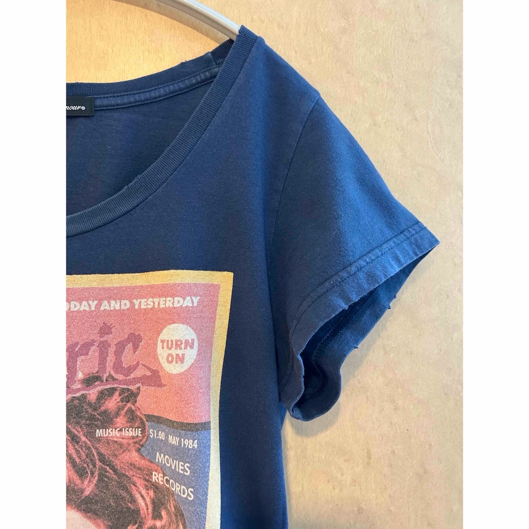 HYSTERIC GLAMOUR(ヒステリックグラマー)のHYSTERICGLAMOUR ヒステリックグラマー　プリントTシャツ レディースのトップス(Tシャツ(半袖/袖なし))の商品写真