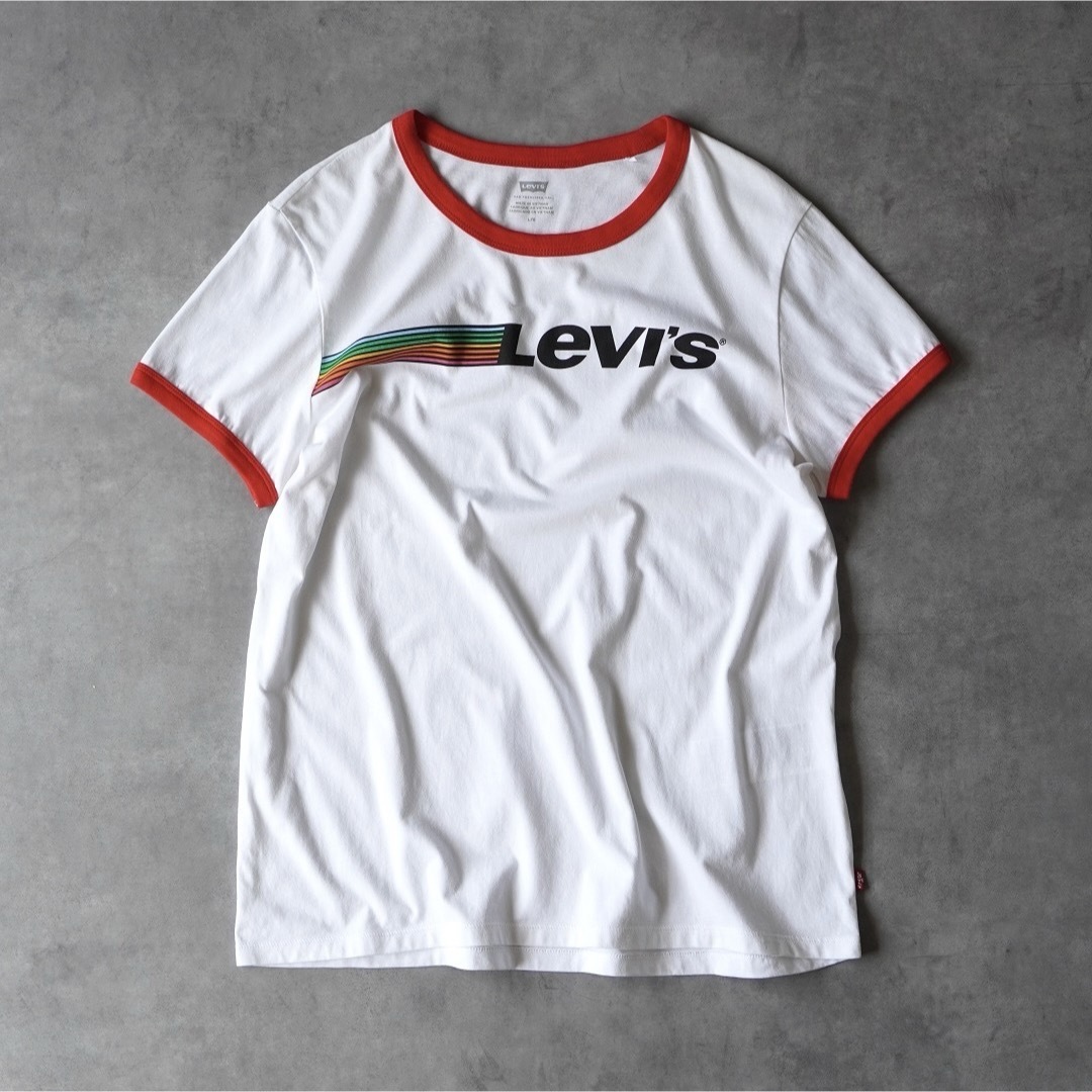 Levi's(リーバイス)の10s Levi's ロゴプリント リンガーTシャツ メンズのトップス(Tシャツ/カットソー(半袖/袖なし))の商品写真