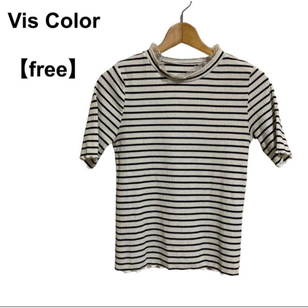 ViS(ヴィス)の【古着】レディース Vis 半袖Tシャツ カットソー レース メンズのトップス(Tシャツ/カットソー(半袖/袖なし))の商品写真