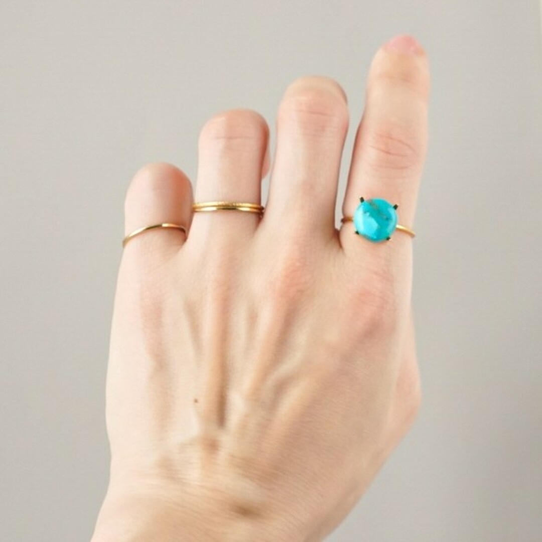 ターコイズ トルコ石 フリーサイズあり 指輪 リング 青 シルバー925 天然石 ハンドメイドのアクセサリー(リング)の商品写真