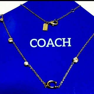 コーチ(COACH)のCOACH シグネチャー＆ストーン ネックレス、美品(ネックレス)