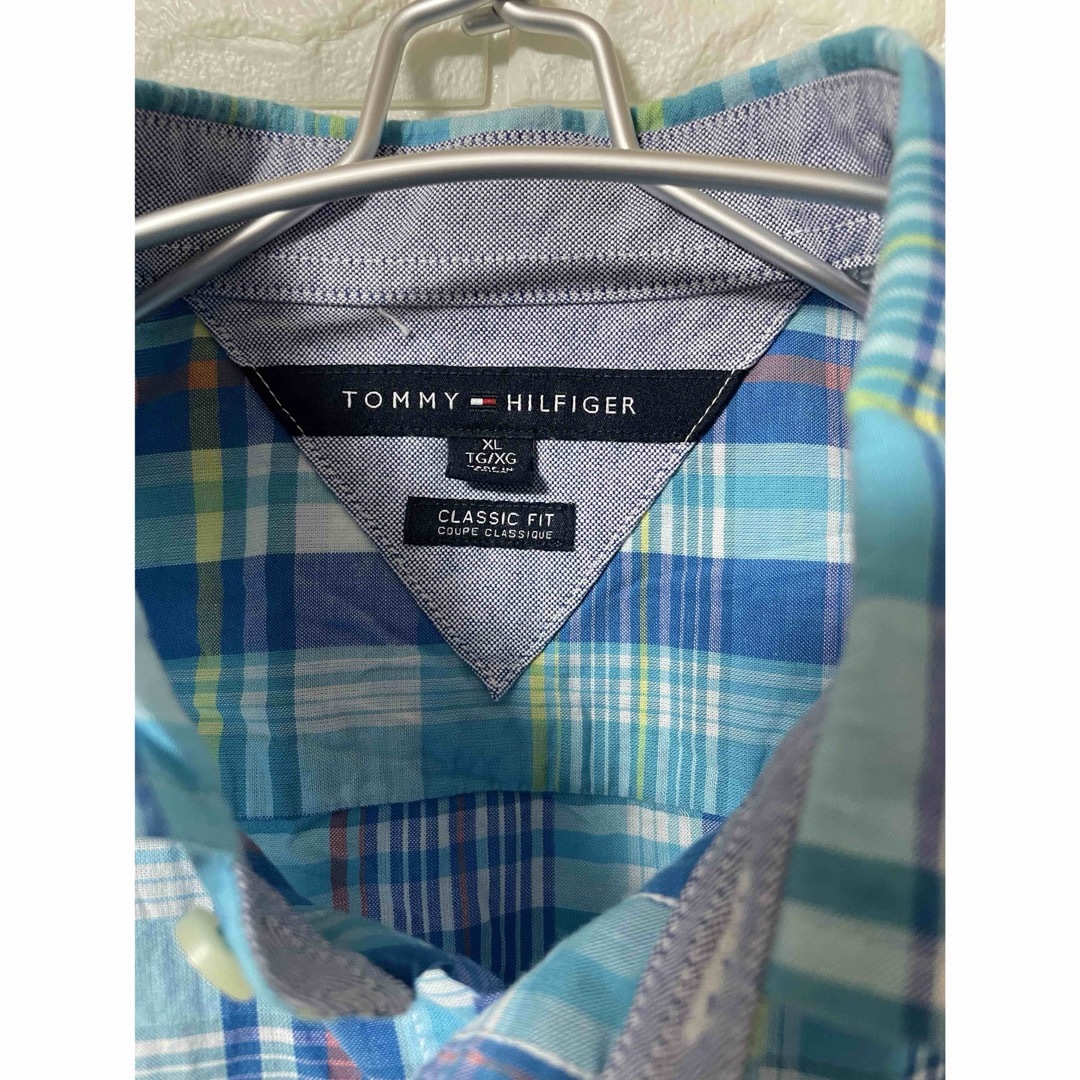 TOMMY HILFIGER(トミーヒルフィガー)のTOMMY HILFIGER トミーヒルフィガー 半袖チェックシャツ XLサイズ メンズのトップス(シャツ)の商品写真