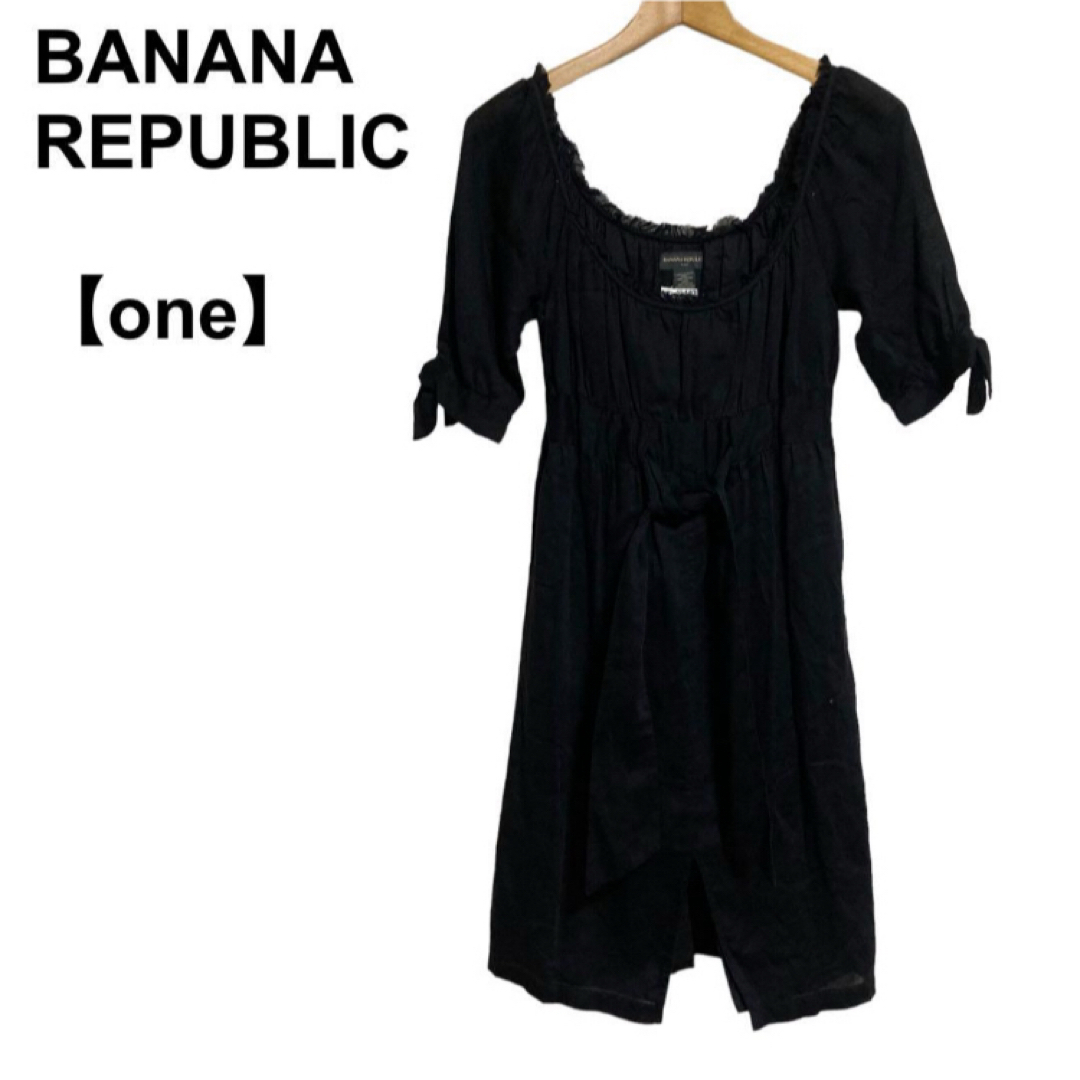 Banana Republic(バナナリパブリック)の【古着】レディース バナリパ 半袖ワンピース ひざ丈ワンピース レディースのワンピース(ロングワンピース/マキシワンピース)の商品写真