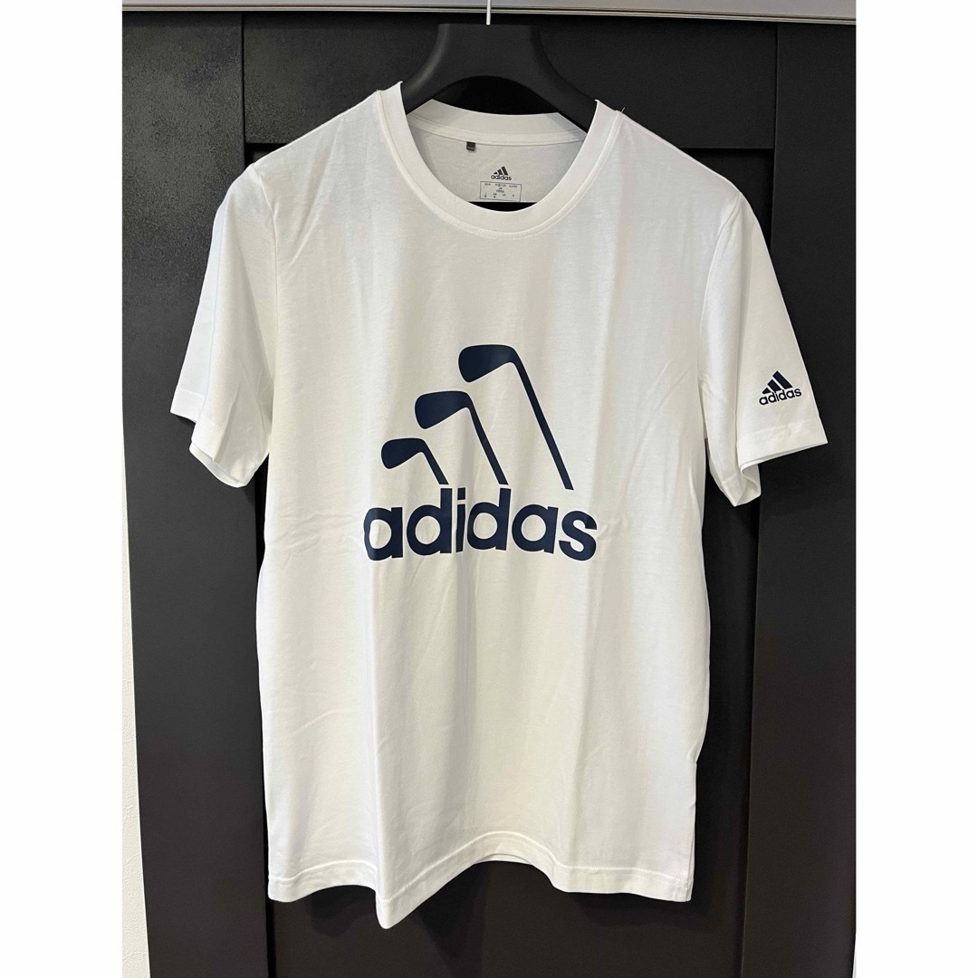 adidas(アディダス)のadidas golf アディダスゴルフ アイアンロゴ 半袖Tシャツ 白 M スポーツ/アウトドアのゴルフ(ウエア)の商品写真