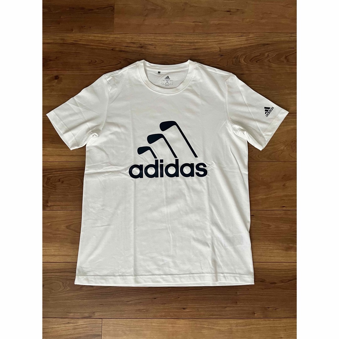 adidas(アディダス)のadidas golf アディダスゴルフ アイアンロゴ 半袖Tシャツ 白 M スポーツ/アウトドアのゴルフ(ウエア)の商品写真