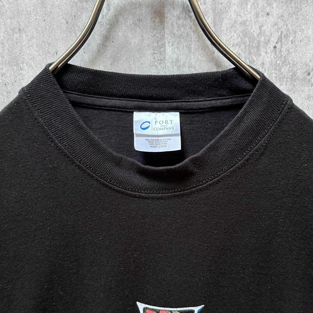 アメリカ 古着 両面プリント Tシャツ 半袖 メンズ Lサイズ ブラック黒USA メンズのトップス(Tシャツ/カットソー(半袖/袖なし))の商品写真