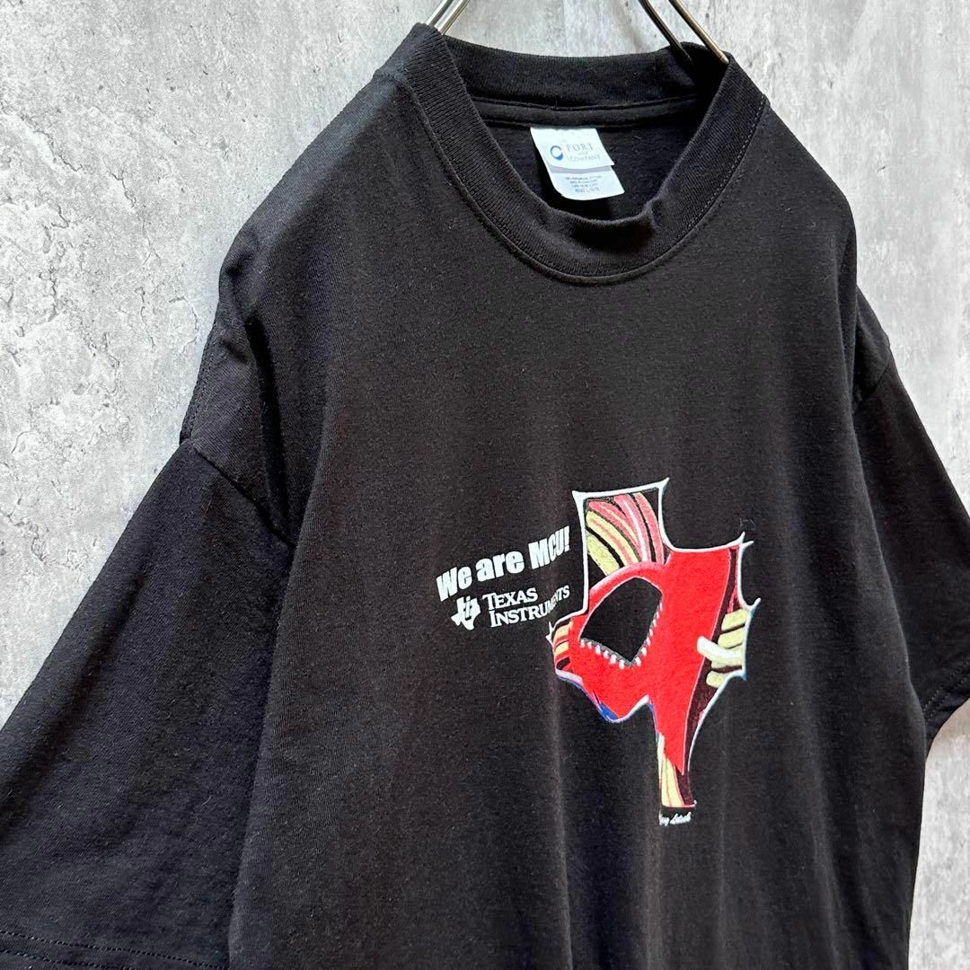 アメリカ 古着 両面プリント Tシャツ 半袖 メンズ Lサイズ ブラック黒USA メンズのトップス(Tシャツ/カットソー(半袖/袖なし))の商品写真