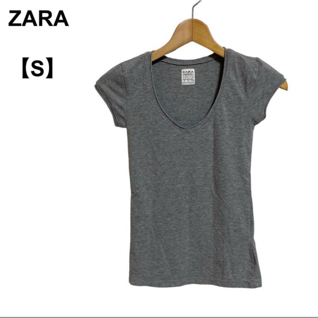 ZARA(ザラ)の【古着】レディース ZARA 半袖Tシャツ カットソー タイト レディースのトップス(Tシャツ(半袖/袖なし))の商品写真