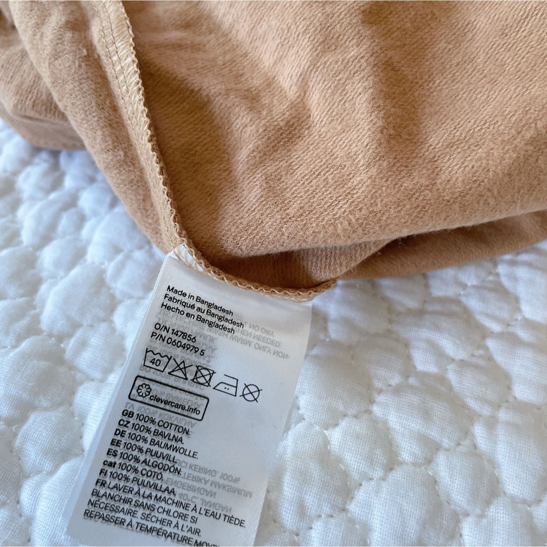 H&M(エイチアンドエム)のH&M baby コットンショートサロペット キッズ/ベビー/マタニティのベビー服(~85cm)(カバーオール)の商品写真