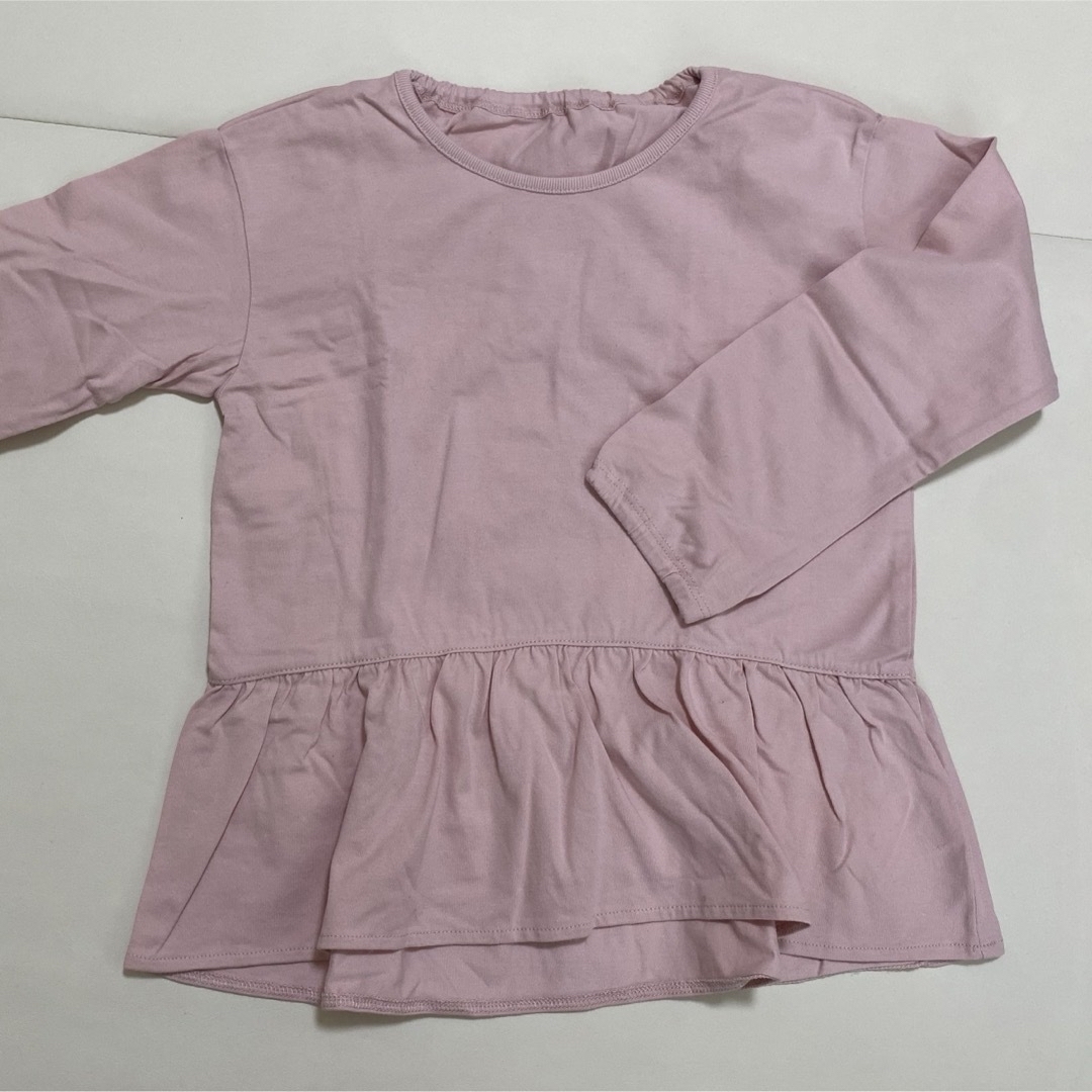 UNIQLO(ユニクロ)のUNIQLO エアリズムコットンクルーネックT（長袖）キッズ キッズ/ベビー/マタニティのキッズ服女の子用(90cm~)(Tシャツ/カットソー)の商品写真