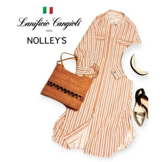 ノーリーズ(NOLLEY'S)のGWセール15％オフ❤イタリアCangioli×NOLLEY'S✨シャツワンピ(ロングワンピース/マキシワンピース)