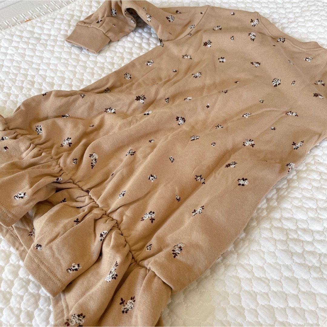 ベルメゾン(ベルメゾン)のベルメゾン 長袖 裏起毛 ワンピース キッズ/ベビー/マタニティのキッズ服女の子用(90cm~)(ワンピース)の商品写真