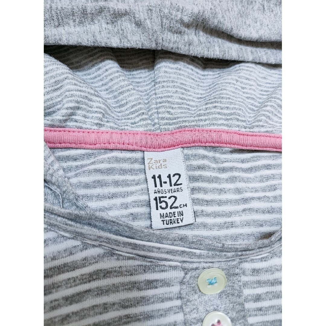 ZARA KIDS(ザラキッズ)のZARA KIDS♡フード付き チュニック♡ キッズ/ベビー/マタニティのキッズ服女の子用(90cm~)(Tシャツ/カットソー)の商品写真