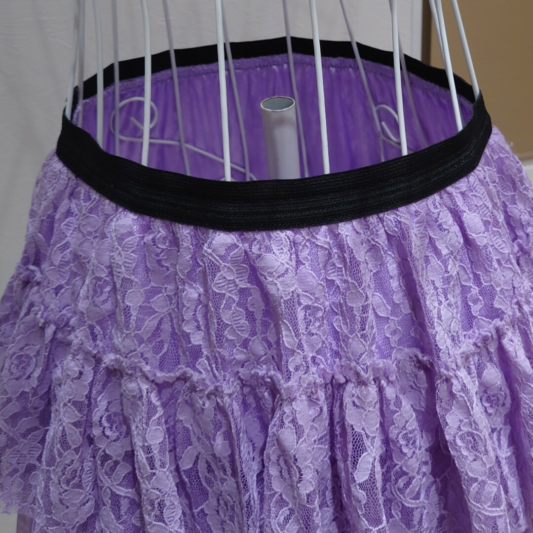 tutuanna(チュチュアンナ)のtutuanna チュチュアンナ パープル レース チュール スカート レディースのスカート(ミニスカート)の商品写真