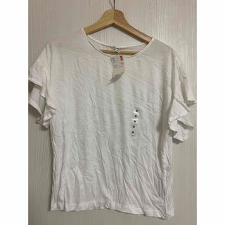 ユニクロ(UNIQLO)のUNIQLO フリルスリーブT(Tシャツ/カットソー(半袖/袖なし))