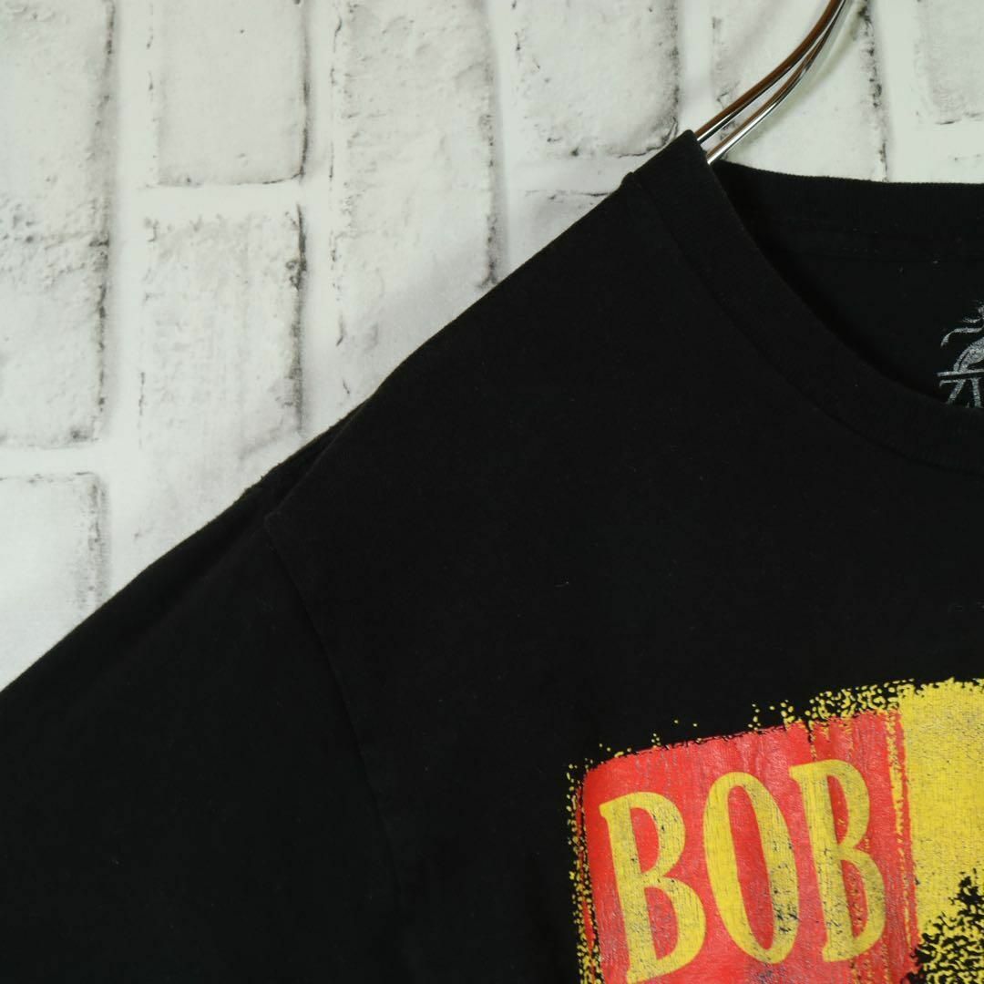 【レトロ古着】半袖Tシャツ ボブマーリー トリコロール配色 こなれコーデ 黒 M メンズのトップス(Tシャツ/カットソー(半袖/袖なし))の商品写真