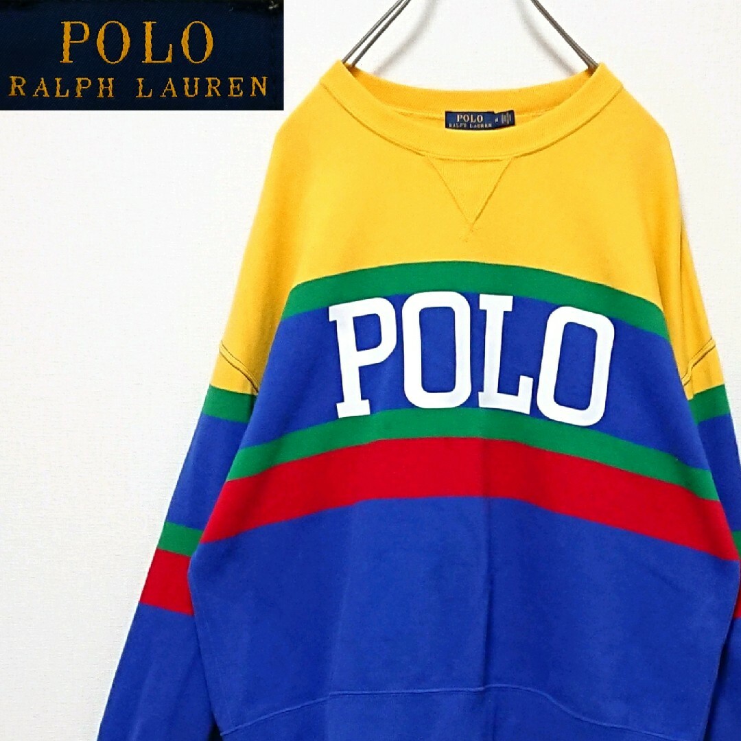 POLO RALPH LAUREN(ポロラルフローレン)のポロラルフローレン フロント ロゴ マルチカラー プルオーバー スウェット メンズのトップス(スウェット)の商品写真