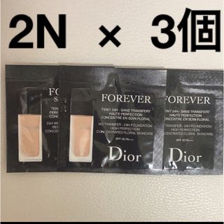 クリスチャンディオール(Christian Dior)の【サンプル】DIOR★ディオールフォーエバーフルイドグロウ★2N★サンプル(ファンデーション)