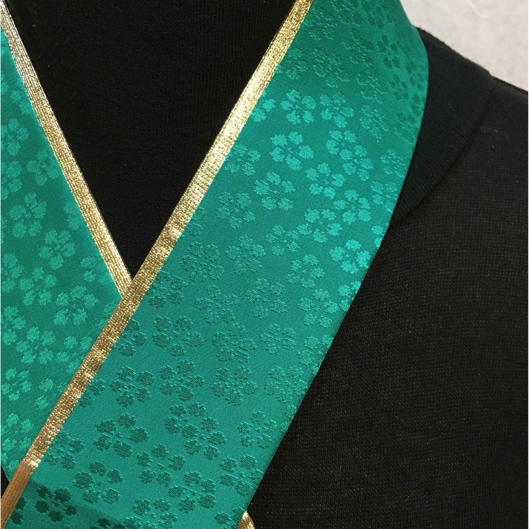 成人式、卒業式 ✨リバーシブル 重ね衿 伊達襟 エメ緑印 レディースの水着/浴衣(振袖)の商品写真