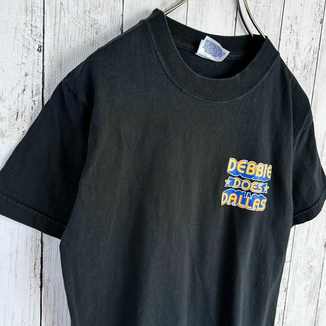 Hanes(ヘインズ)の【ヘインズ】古着アメリカ両面プリントTシャツ半袖メンズSサイズブラックUSA メンズのトップス(Tシャツ/カットソー(半袖/袖なし))の商品写真