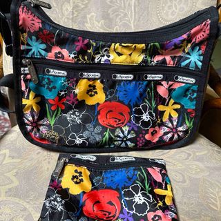 レスポートサック(LeSportsac)のLESPORTSAC ショルダーバッグ　ポーチ　セット　花(ショルダーバッグ)