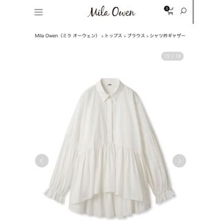 ミラオーウェン(Mila Owen)のシャツ衿ギャザーチュニックブラウス(シャツ/ブラウス(長袖/七分))