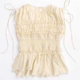 MAISON SPECIAL - 【新品】Shirring Frills Top COLOR：IVR