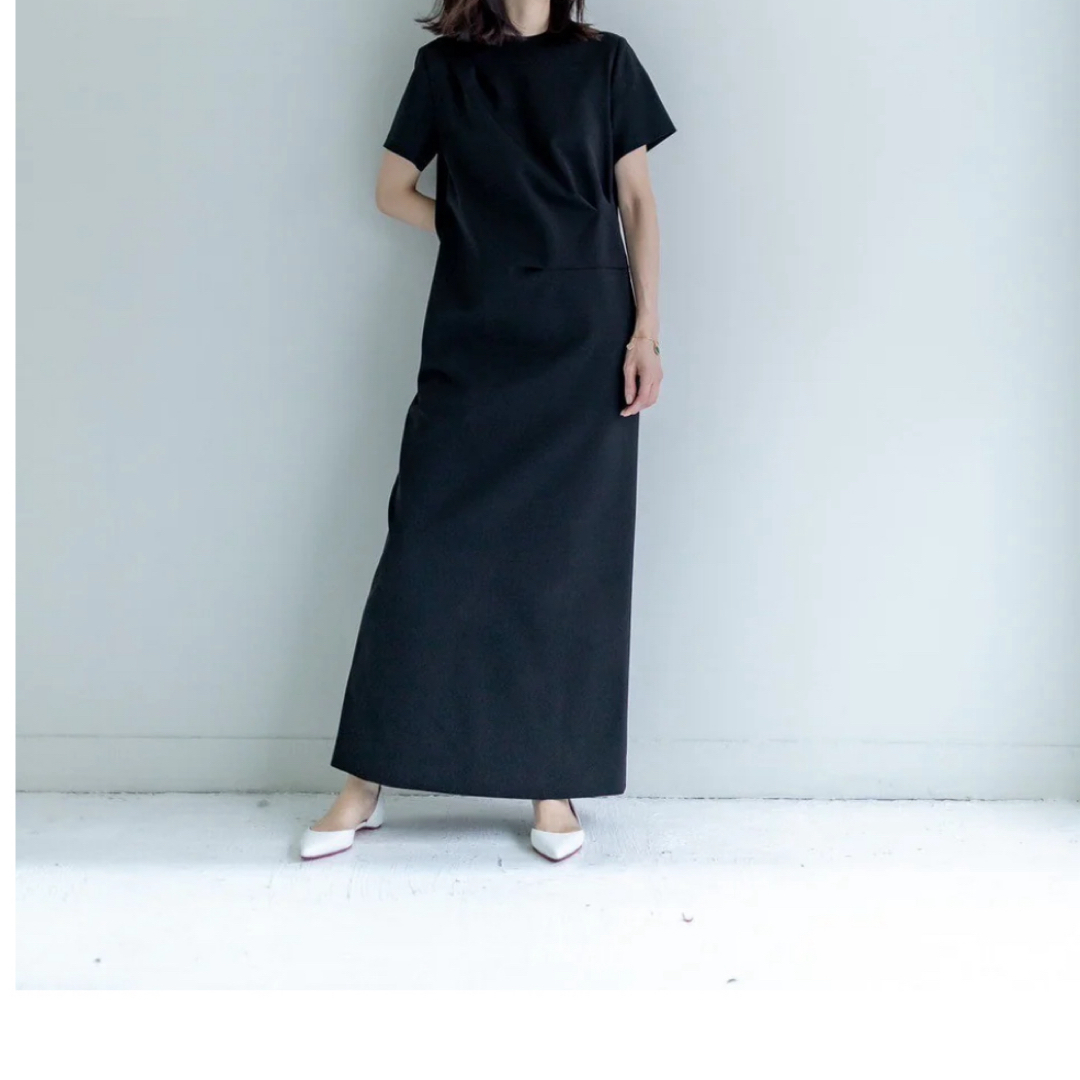 deres 9th draping dress black サイズ1 レディースのワンピース(ロングワンピース/マキシワンピース)の商品写真