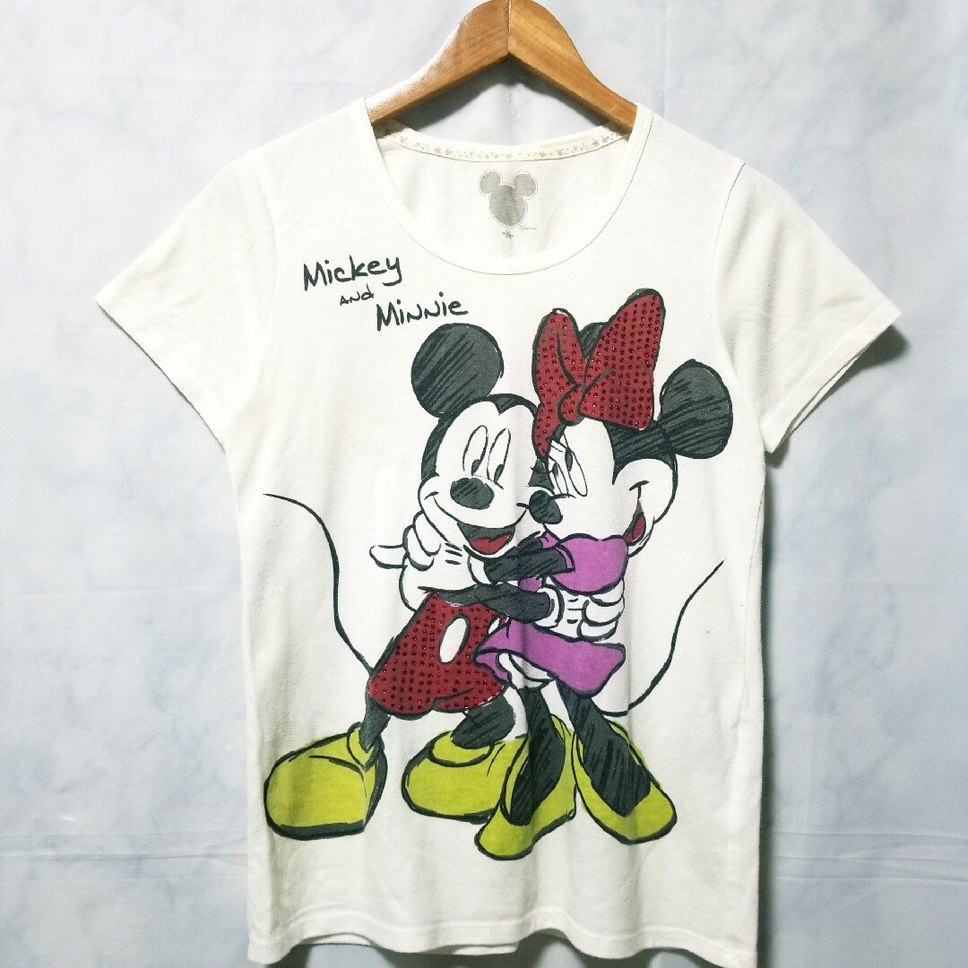 Disney(ディズニー)のミニーマウス　ミッキーマウス　古着　Tシャツ　Mickey Mouse レディースのトップス(Tシャツ(半袖/袖なし))の商品写真