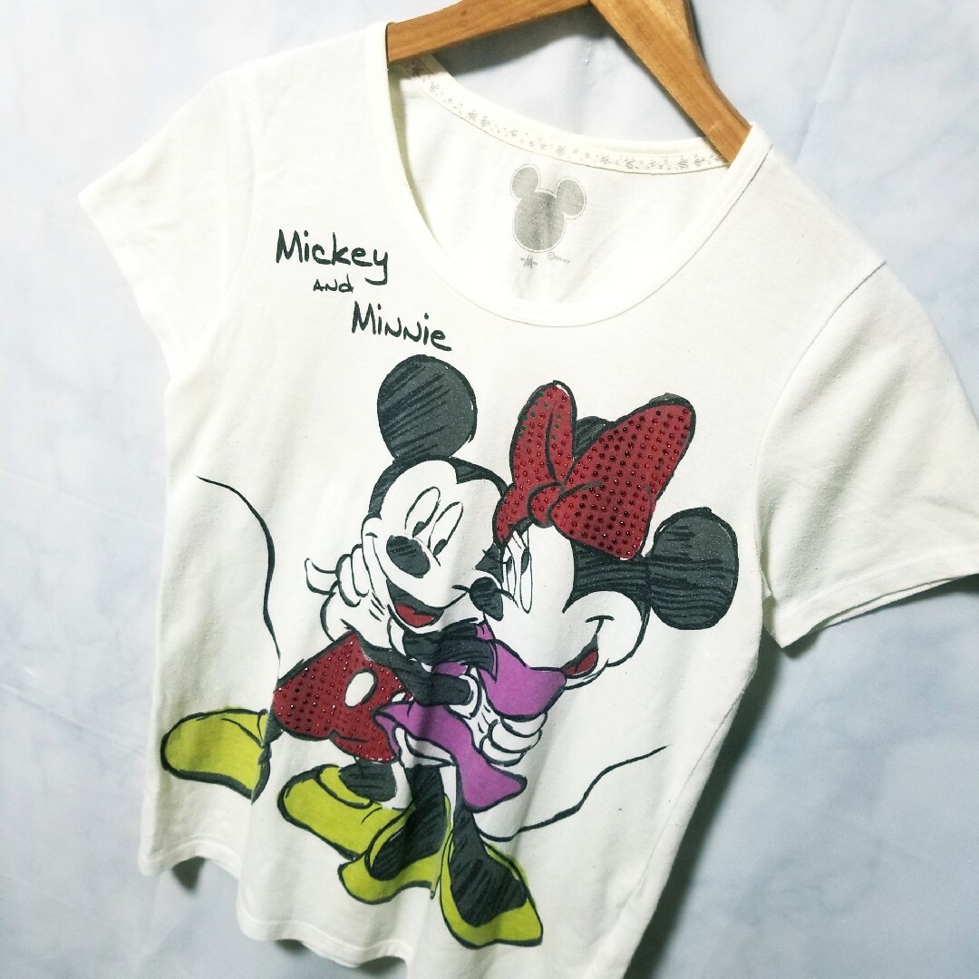 Disney(ディズニー)のミニーマウス　ミッキーマウス　古着　Tシャツ　Mickey Mouse レディースのトップス(Tシャツ(半袖/袖なし))の商品写真