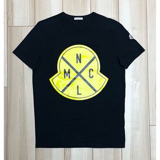 ［新品同様］モンクレール　ロゴプリントTシャツ　ブラック　M