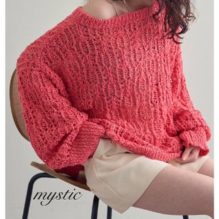 ミスティック(mystic)の新品 mystic 透かし柄編みニット(ニット/セーター)