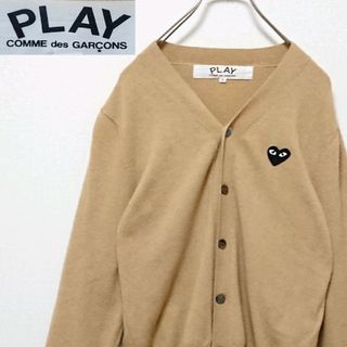 コムデギャルソン(COMME des GARCONS)の即完売 人気モデル プレイ コムデギャルソン ハート 刺繍 ロゴ カーディガン(カーディガン)