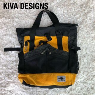 KIVA DESIGNSキバデザインズ2WAYトートバッグリュック黒×黄色(トートバッグ)