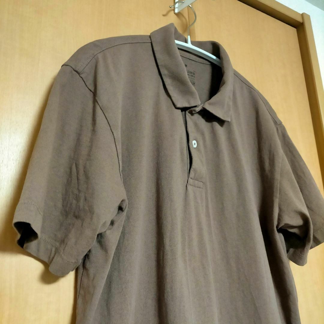 MUJI (無印良品)(ムジルシリョウヒン)の無印良品 半袖 ポロシャツ ブラウン系 メンズM メンズのトップス(ポロシャツ)の商品写真