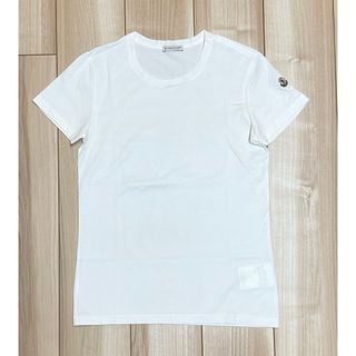 モンクレール(MONCLER)の［新品同様］モンクレール　レディース　シンプルTシャツ　ホワイト(Tシャツ(半袖/袖なし))