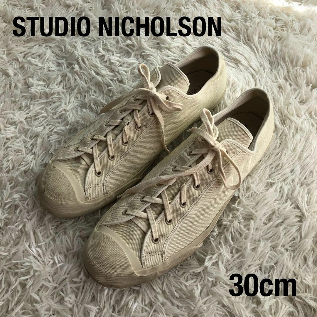 STUDIO NICHOLSON(スタジオニコルソン)のSTUDIO NICHOLSONスタジオニコルソンキャンバススニーカー30cm メンズの靴/シューズ(スニーカー)の商品写真