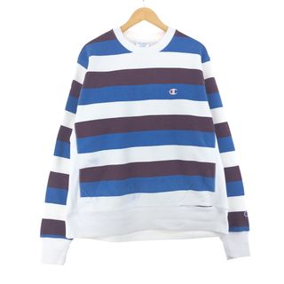 チャンピオン(Champion)の古着 チャンピオン Champion リバースウィーブ 復刻 単色タグ プリントスウェットシャツ トレーナー メンズXL /eaa410131(スウェット)