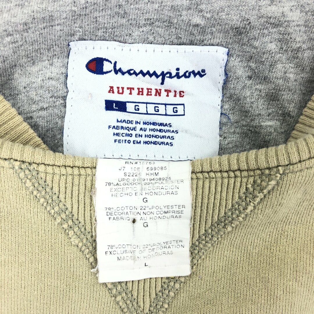 Champion(チャンピオン)の古着 チャンピオン Champion AUTHENTIC プリントスウェットシャツ トレーナー メンズL /eaa410270 メンズのトップス(スウェット)の商品写真