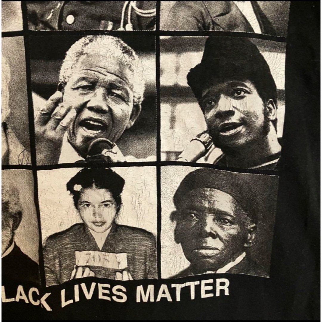 VINTAGE(ヴィンテージ)のBLMteeBLACKLIVESMATTERビッグロゴTシャツtシャツ人物半袖黒 メンズのトップス(Tシャツ/カットソー(半袖/袖なし))の商品写真